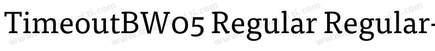 TimeoutBW05 Regular Regular字体转换